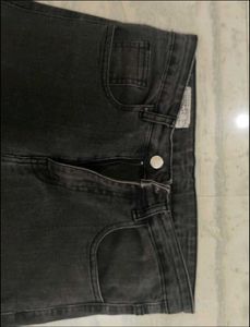 Washed Black straight Leg Jeans