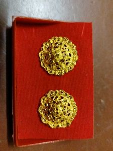 Exquisite Filigree Gold Earrings