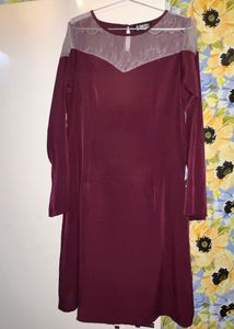 Knee Length Beautiful Solid Dress Unused