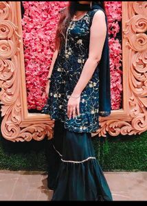 Elegant green sharara