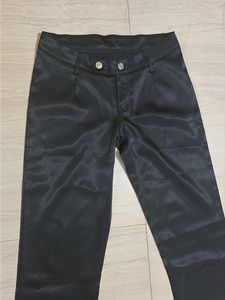 Black Flare Satin Pants