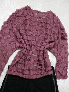 Zara sheer top 60% off