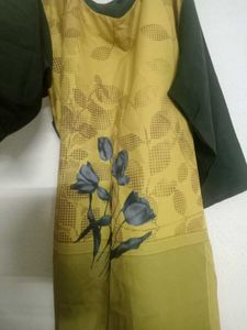 Olive Colour Women Printed Kurta