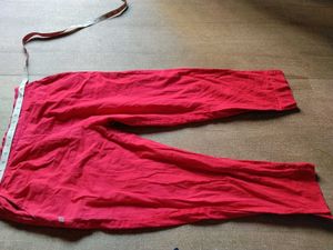 Vibrant Red and black Pants