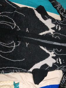 Unique Graphic Knit Cardigan