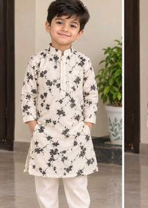 Boys Printed Kurta Set