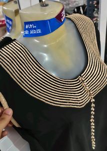 😍Beautiful Black Party Wear Georgette Kurti🥰