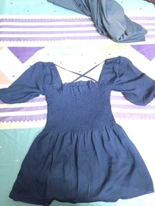 Chic Smocked Puff Sleeve Dress