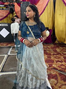 Beautiful Blue &amp; White Lehenga Choli
