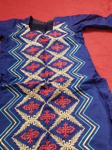 Embroidered Blue Kurta