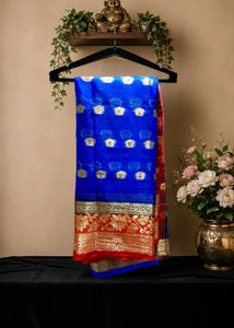 beautiful blue saree