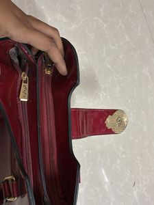 Stylish Red Patent Handbag