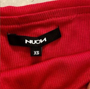 nuon Red Off-Shoulder Top