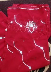 Red Aari Tari Saree
