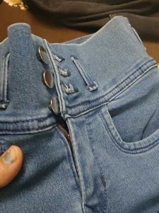 Blue High-Waisted Skinny Jeans