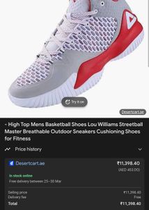 Red PEAK Basketball Shoes