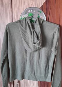 Crop Top With Hoodie