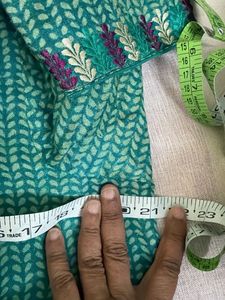 Green Embroidered Kurta