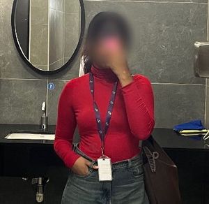 Red Long Sleeve Turtleneck Top