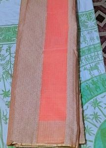 Elegant Peach Saree