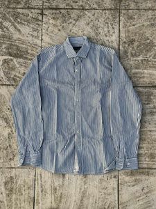 old money Men's blue&white Striped Formal Shirt