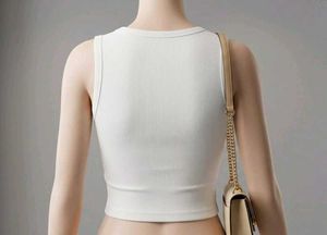 Cute Bow Detail Crop Tank Top