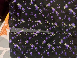 Chic Floral A-Line Midi Dress
