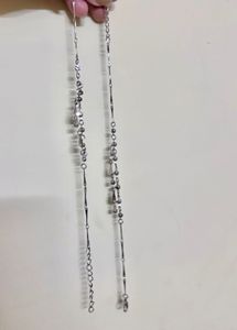 Delicate Silver-Tone Anklets