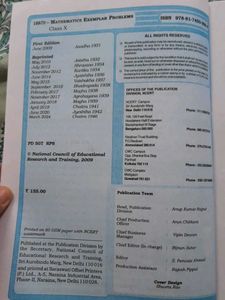 Mathematics Exemplar Problems Class X Book