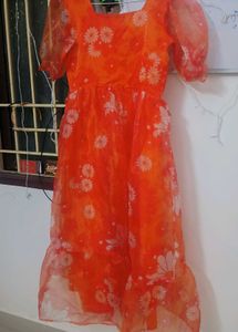 Floral Organza Midi Dress