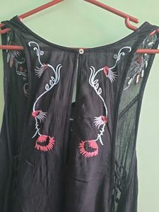 Bohemian embroidered beach cover-up