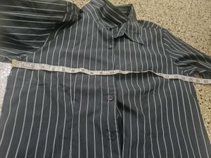 Chic Striped Long Sleeve Button-Up Shirt
