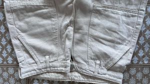 Off white cargo style denim