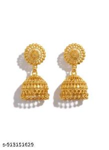 Elegant Gold Jhumka Earrings