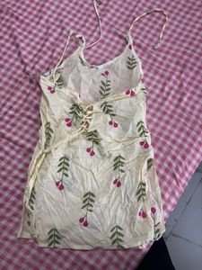 Cream Kurta with Floral Print