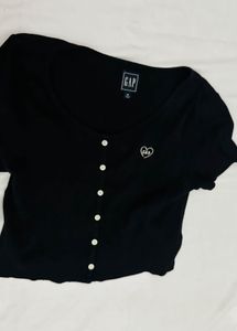 GAP Black Top with Heart