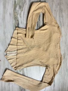Ribbed Double Zipper Crop Top