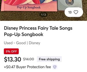 Disney Fairy Tale Pop-Up Songbook very large book