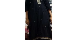 black kurta set