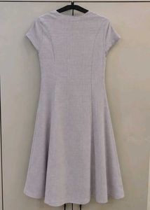 Light Purple Button-Up Midi Dress