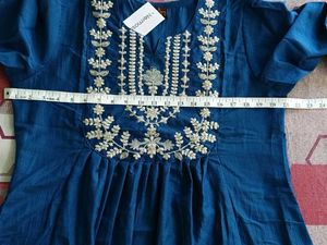Elegant Blue Embroidered Kurta Set