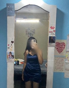 Satin Blue Mini Dress
