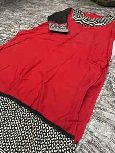 Stylish Red &amp; Black Kurta