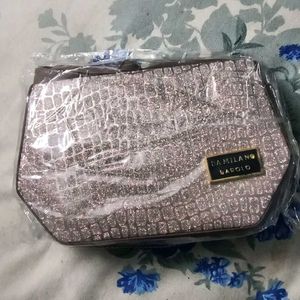 Sparkling Crocodile Print Clutch