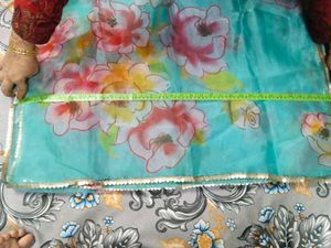 Blue Kurti Set With Gharara