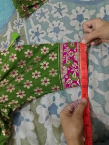 Green &amp; Pink rajput poshak