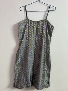 Grey & Gold Mini Dress