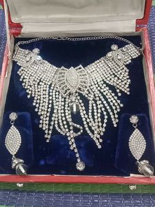 Stunning Rhinestone Necklace & Earrings Set