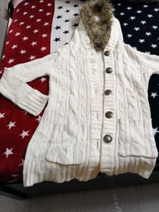 Cozy White Knit Cardigan