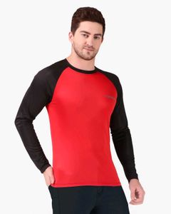 CORWOX Men's Red &amp; Black Dry Fit T-Shirt